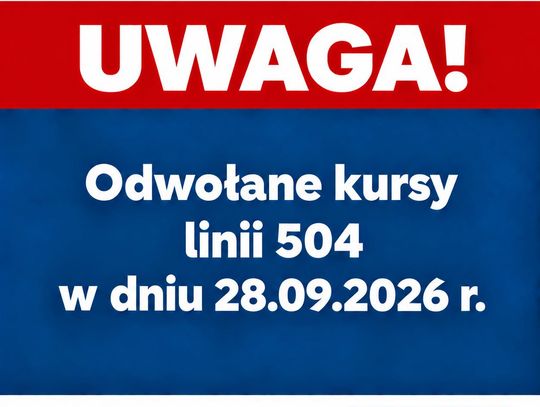 Polbus-PKS odwołuje dwa kursy linii 504. Zmiany już w poniedziałek