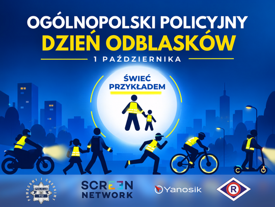 Policja rozpoczyna akcję „Świeć przykładem – Noś odblaski”. Chodzi o bezpieczeństwo na drodze