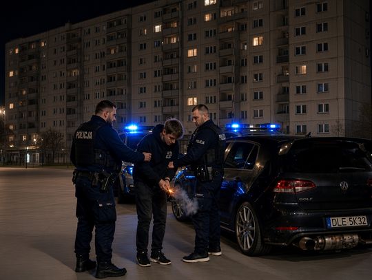 Policja zareagowała! Radny chwali interwencję przeciwko chuliganom z petardami i ryczącymi autami