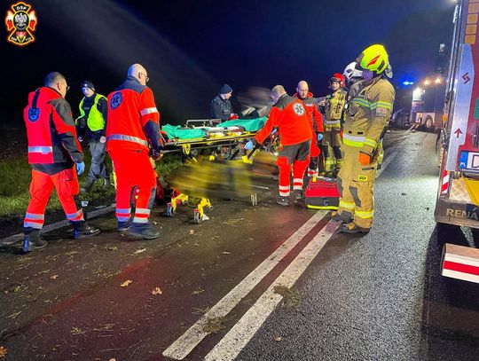 Poważny wypadek na drodze z Oleśnicy do Ostrowa