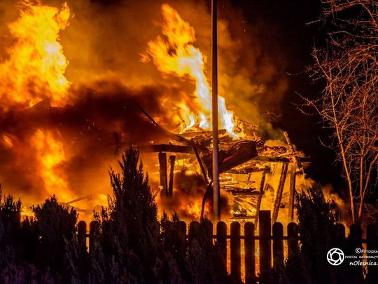 Pożar garażu na Sosnowej w Oleśnicy