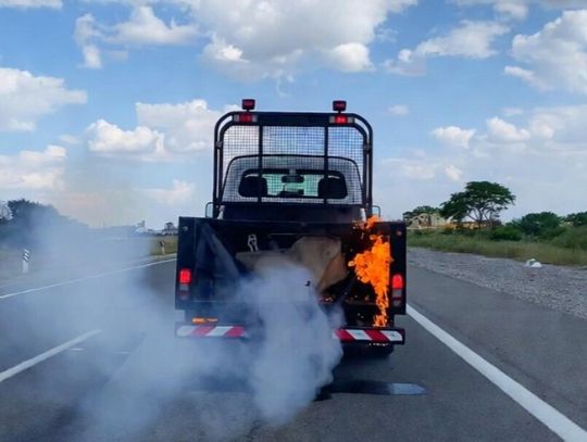 Pożar lawety na trasie S8
