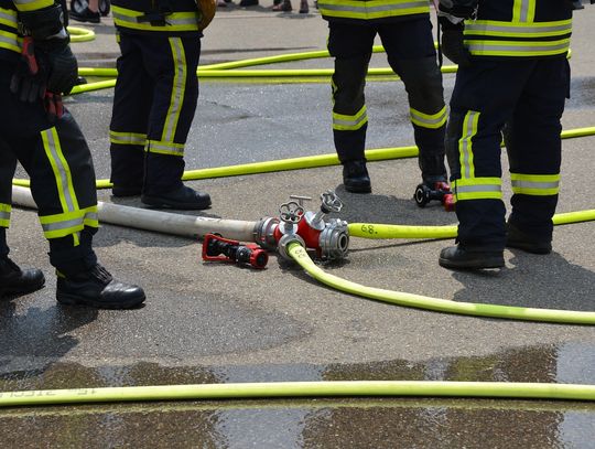 Pożar mieszkania w Bierutowie
