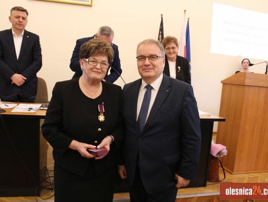 Prezydent Duda odznaczył radną z powiatu oleśnickiego