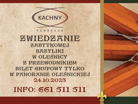 Promocyjne bilety na zwiedzanie bazyliki w Oleśnicy!