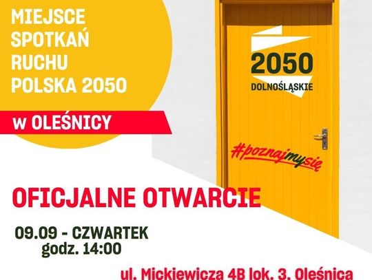 Przewodniczący partii Polska 2050 Szymona Hołowni przyjeżdża do Oleśnicy