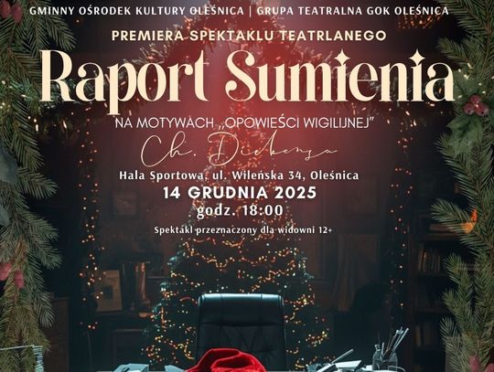 "Raport Sumienia" - zapraszamy na spektakl teatralny