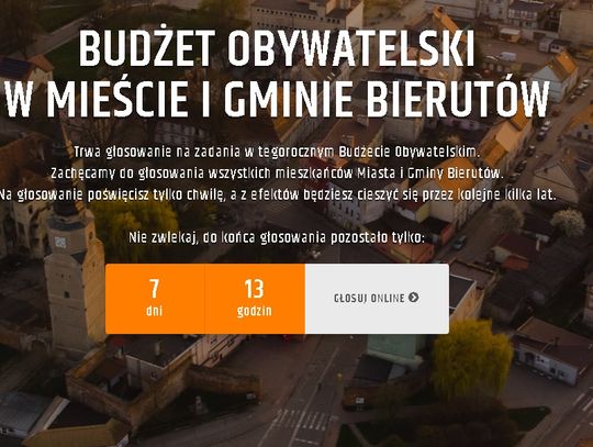 Rozpoczęło się głosowanie w Budżecie Obywatelskim w Mieście i Gminie Bierutów