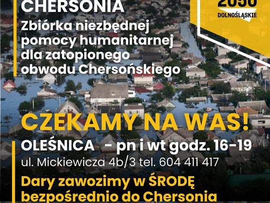 Rusza akcja zbiórki i transportu pomocy humanitarnej do Chersonia