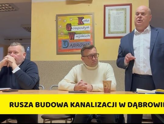 Rusza budowa kanalizacji w Dąbrowie (WIDEO)