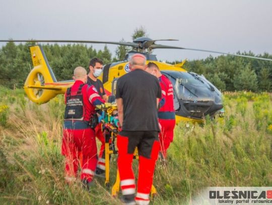 Śmigłowiec LPR na ratunek nieprzytomnemu mężczyźnie