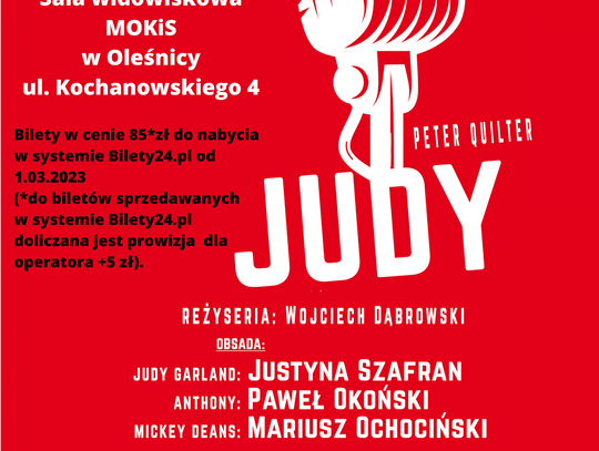 Spektakl ,,Judy" Wrocławskiego Teatru Komedia w Oleśnicy