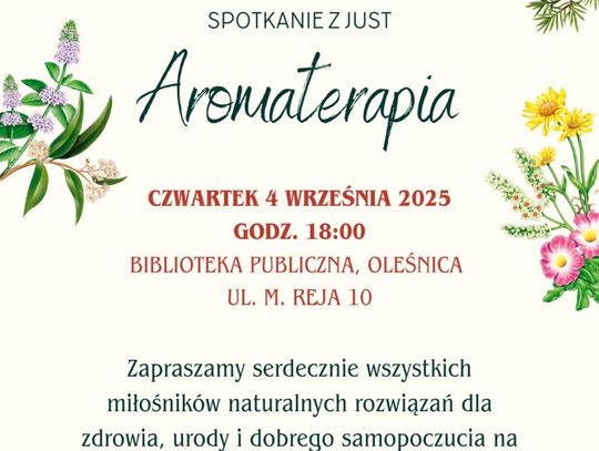Spotkanie o aromaterapii w bibliotece