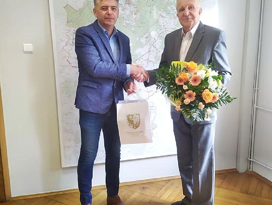 Starosta z byłym starszym Cechu podziękowali sobie za wzajemną współpracę