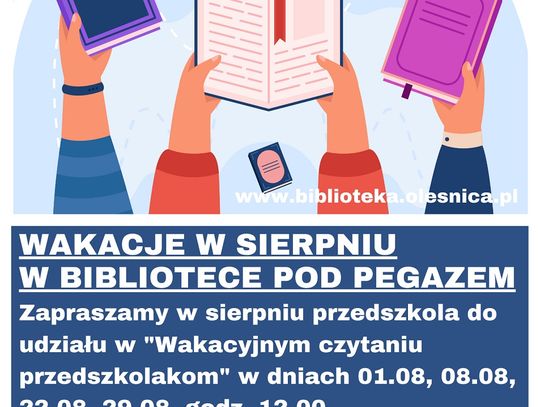 Startują zapisy do akcji "Wakacyjne czytanie przedszkolakom"