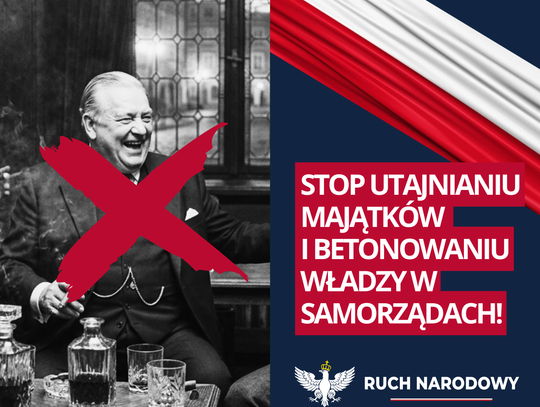 Stop utajnianiu majątków i betonowaniu władzy w samorządach!