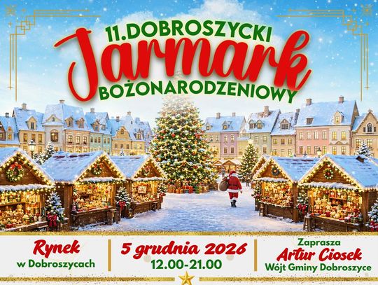 Świąteczna magia wraca do Dobroszyc! Przed nami 11. jarmark bożonarodzeniowy