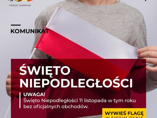 Święto Niepodległości bez tradycyjnych obchodów. Wywieś flagę w swoim oknie