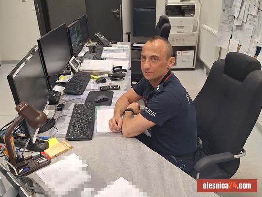 Sycowski policjant po służbie ruszył na pomoc rannemu motocykliście