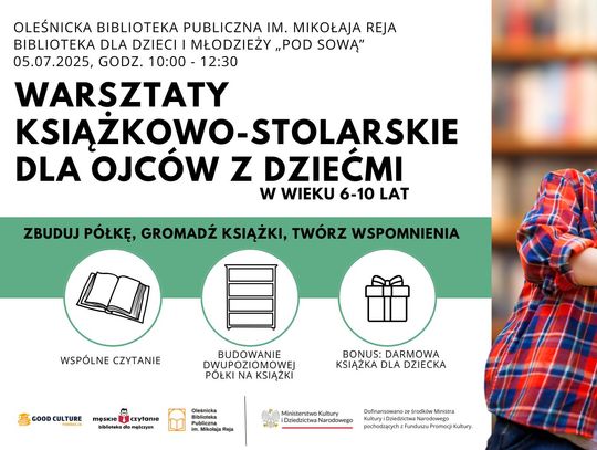 Zaproszenie na warsztaty książkowo-stolarskie