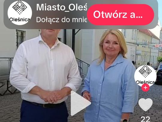 TikTok - miasto Oleśnica też na nim jest