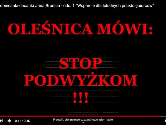 To były "obiecanki - cacanki Jana Bronsia"? (WIDEO)