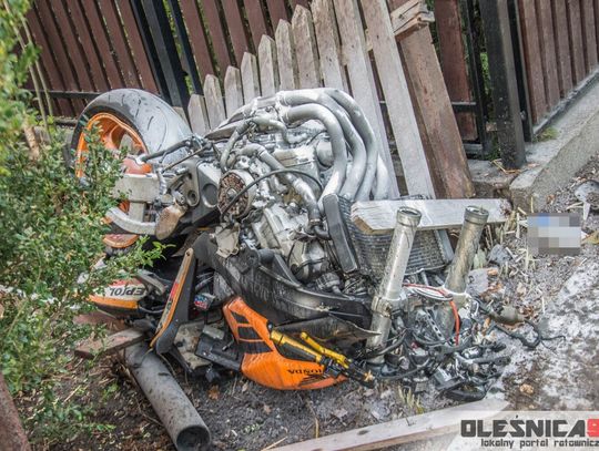 Tragiczny wypadek motocyklisty - zderzył się z ciągnikiem rolniczym 