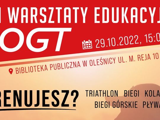 Trenujesz biegi, triathlon, kolarstwo, pływanie? Te warsztaty są dla ciebie!