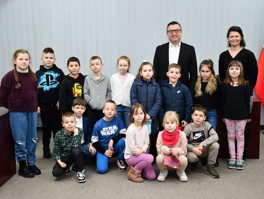 Uczniowie z SP 7 z wizytą u wójta gminy Oleśnica
