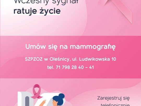 Umów się na mammografię w Oleśnicy