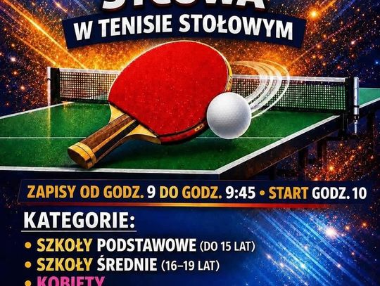 V runda przed nami! Już 27 września odbędzie się XIII Grand Prix Sycowa w Tenisie Stołowym