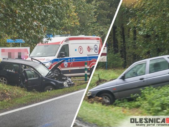 Volkswagen i ford wypadły z drogi!