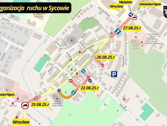 W Sycowie będą utrudnienia w ruchu