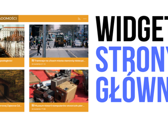 Widgety strony głównej