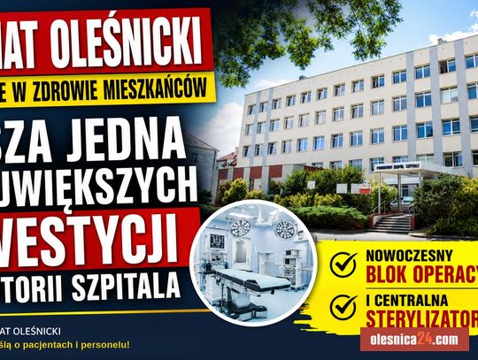 Wielka inwestycja w oleśnickim szpitalu. Powstanie nowoczesny blok operacyjny