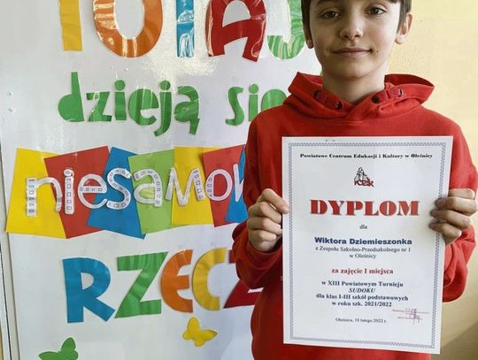 Wiktor, mistrz sudoku w powiecie oleśnickim