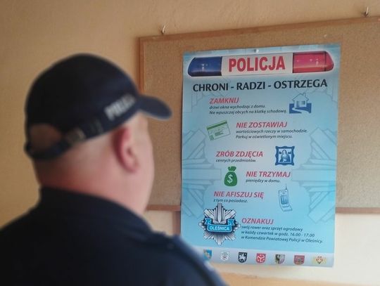 Włamywacze grasują. Oleśnicka policja zaczyna akcję profilaktyczną