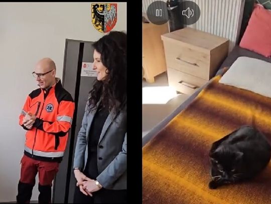 Wojewoda dolnośląska Anna Żabska w nowej siedzibie oleśnickiego pogotowia ratunkowego (ROLKA)