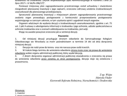  Wójt Marcin Kasina o budowie instalacji do przetwarzania odpadów w Cieślach