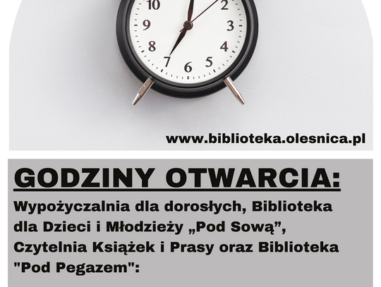 Wydłużamy godziny otwarcia oleśnickiej bibliotek