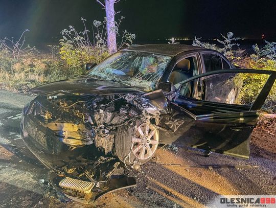 Wypadek na drodze do Twardogóry. Sprawca był pijany
