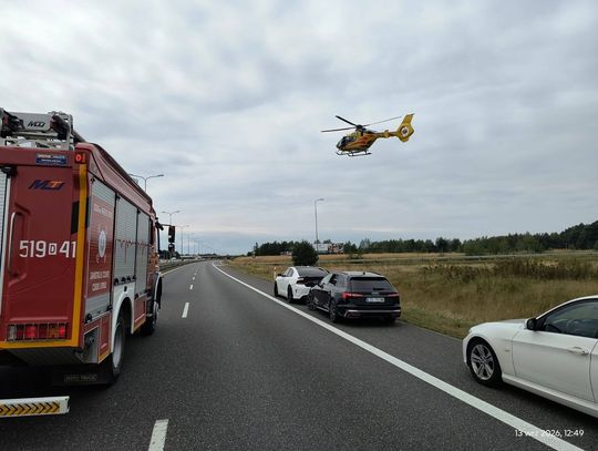 Wypadek na S8! Służby ruszyły na miejsce. Interweniował także śmigłowiec LPR