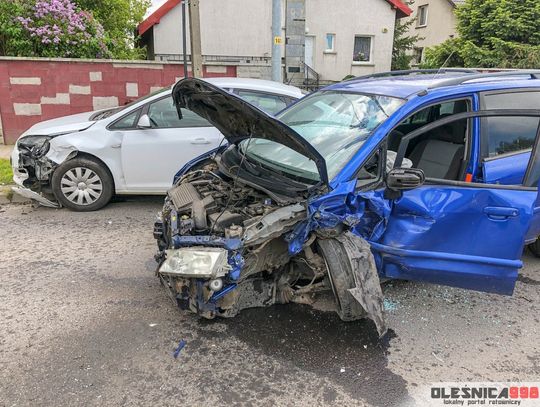 Wypadek na Wiejskiej w Oleśnicy