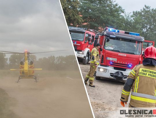 Wypadek w gospodarstwie - maszyna rolnicza wciągnęła nastolatka