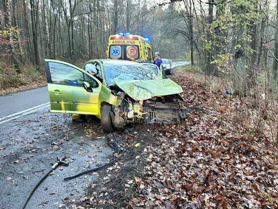 Wypadek w Twardogórze. Jedna osoba została poszkodowana