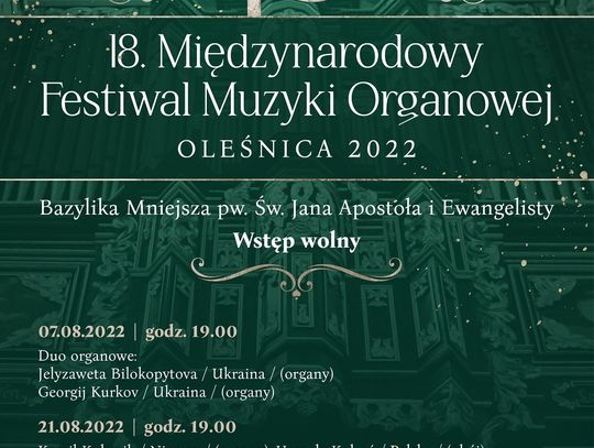 XVIII Międzynarodowy Festiwal Muzyki Organowej Oleśnica 2022 – drugi koncert festiwalu