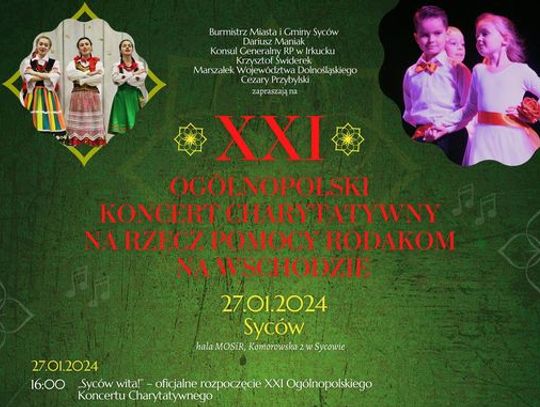 XXI Ogólnopolski Koncert Charytatywny w Sycowie - Dla Dobrej Sprawy