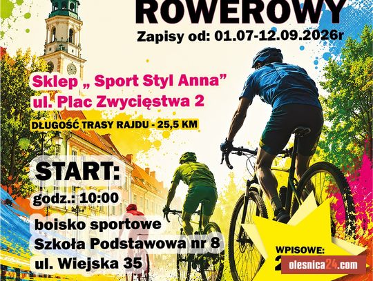 XXXIV Oleśnicki Rajd Rowerowy 2026: Rodzinna przygoda na dwóch kółkach już 19 września! Zapisy ruszyły