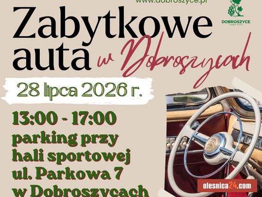 Zabytkowe auta przyjadą do Dobroszyc. We wtorek wyjątkowa gratka dla miłośników motoryzacji