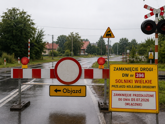 Zamknięcie drogi wojewódzkiej nr 396 przedłużone